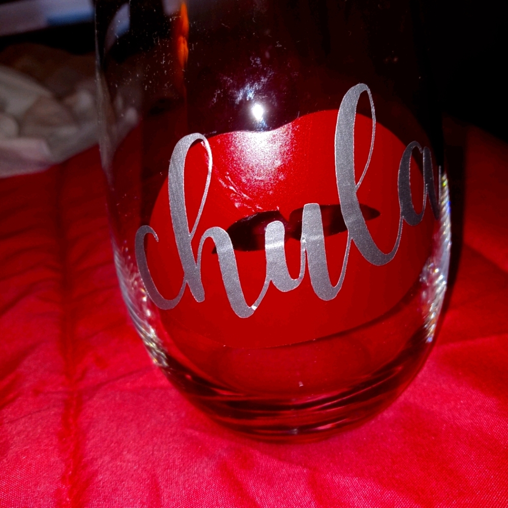 Stemless wine glass